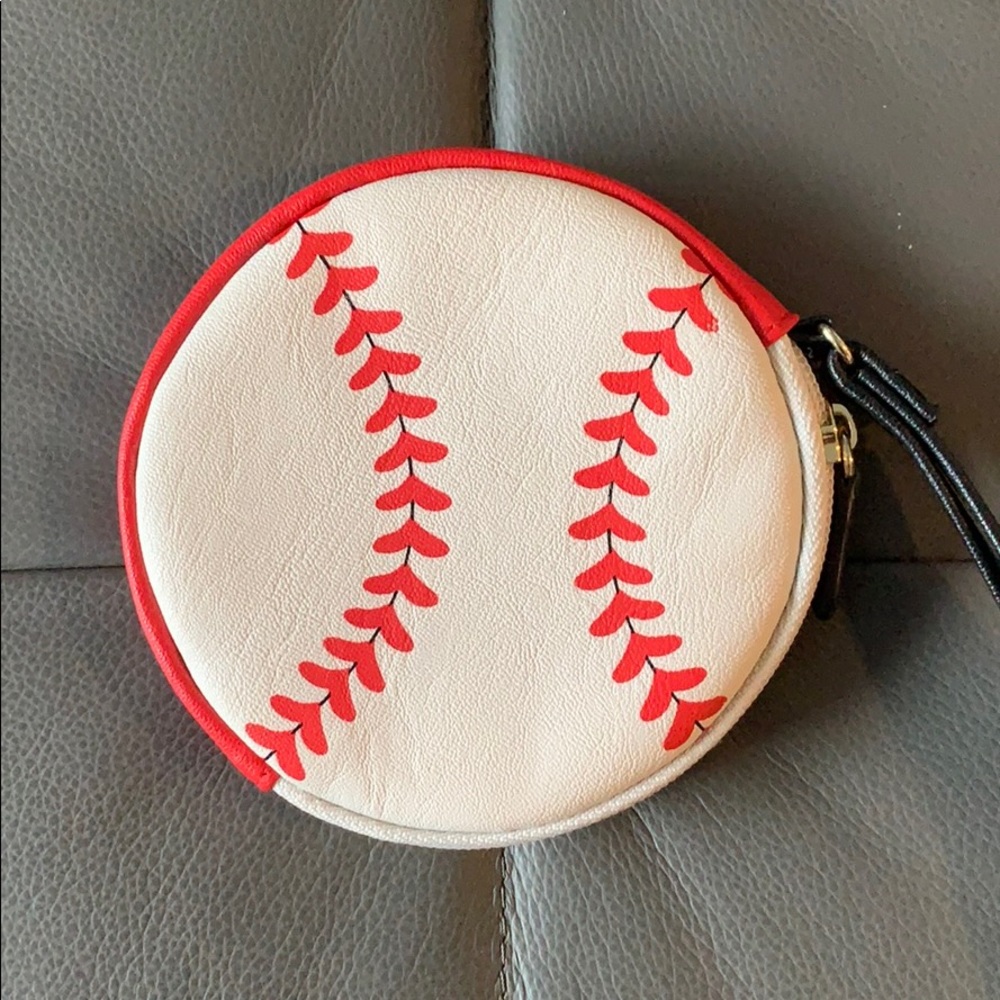 Betsey Johnson baseball wristlet